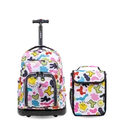 Lollipop Kids Rolling Backpack With Lunch Bag (16 Inch) in Kiddo