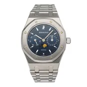 Audemars Piguet Royal Oak 25594ST Blue Dial Moonphase Mens Watch Box Papers