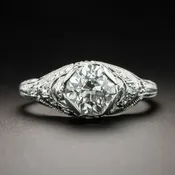 Art Deco 1.17 Carat Diamond Engagement Ring - GIA J VS2