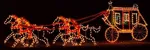10′ Animated 4 Horse Stagecoach Holiday Light Display