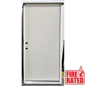 20-Min Fire Rated Primed Flush Interior Prehung Door Unit
