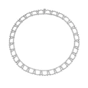 Bespoke Square Link Necklace in 18kt White Gold