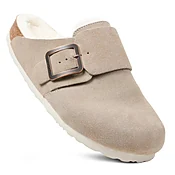 Atlas Fur Lined Leather Clogs