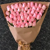 50 Pink Roses Bouquet