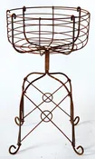 33" Tall Wrought Iron Round Planter