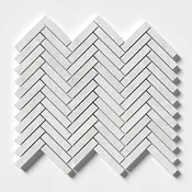 Iceberg Honed Herringbone 5/8x3 Marble Mosaics 10 7/16x12 13/16
