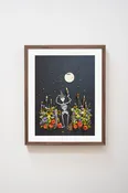"Bones" Flower Print