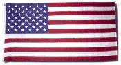 10 x 15 ft. Nylon American Flag. Embroidered Stars Sewn Stripes. Roped Heading and Thimbles