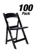 100 Chair Pack Black Resin Folding Chair 800 lbs Weight Capacity* 3 Year Total Warranty*