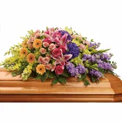 Garden of Sweet Memories Casket Spray by Teleflora