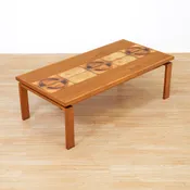 1970s Danish Modern Tile Top Coffee Table by Trioh of Denmark