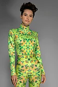 Acid Green Turtleneck Bodysuit