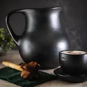 Black Clay Pitcher — Trunc | Artisan Made-Eco-Friendly-Sustainable-Social Good