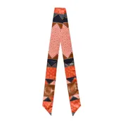 Frontier Bound Quilted Patchwork Silk Twilly Scarf