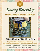 Sewing Workshop at Earnest John Honest Goods 4/23
