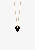 angèle mini onyx heart on chain