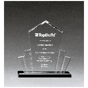 10" x 10 3/4" Large Tower Spotlight Clear Acrylic with Black Acrylic Base.