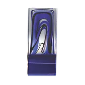 7.5 Inches Art Glass Blue Picaso