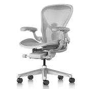 ハーマンミラー アーロンチェア  Aeron Chair ミネラル/サテンアルミニウム  堅床/カーペット用キャスター
