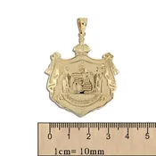 14KT Yellow Gold Coat of Arms Pendant