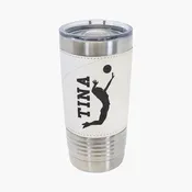20oz Volleyball Leatherette Tumbler