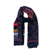 Abstract Orange Wool Long Scarf
