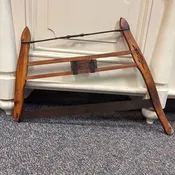 Antique Wooden Red Buck Bow Saw Cabin Decor Vintage Log Saw (26x31)