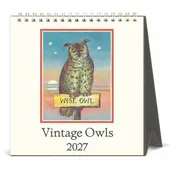 2027 Desk Calendar Vintage Owls