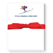 DOWNHILL FROM HERE SKIING NOTEPAD
