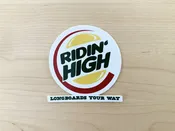 Ridin' High Longboards Your Way Sticker — Ridin High