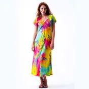 Asymmetrical Hem Long Hawaiian Dress