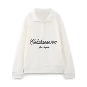 Calabasas Collared Long Sleeve Sweatshirt