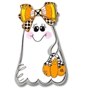 Door Hanger Attachment - Candy Corn Ghost