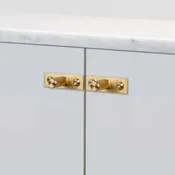 1/2 in x 2 in Linear Set of 2 Furniture Knob, Brass