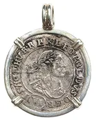 Austria - Hungary 6 Kreuzer Dated 1671 Coin Pendant