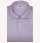 Borriello Micro Check Dress Shirt in Purple