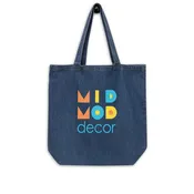 Organic denim tote bag