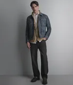 Chase Leather Denim Jacket