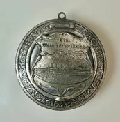 Antique STR Washington Irving Silvertone Souvenir Powder Compact Mirror (2")
