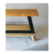 coaster table with vinyl storage — birdloft