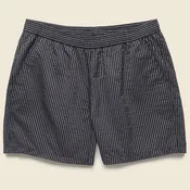4.5" Seersucker Swim Trunks - Black