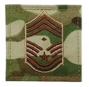Air Force Rank-Chief Master Sergeant with Diamond - OCP (Single) with hook fastener