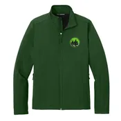 Adult Midweight Soft Shell Full Zip Jacket - Forest Green