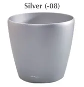 Metal Planter 26" (Silver Color) — Roswell Interior Plants