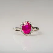 14k White Gold Ruby (2.18ct.) Ring