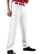 Adult 12 oz Relaxed Fit "Slider" Open Bottom Baseball Pants with Piping