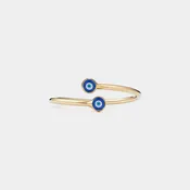 Evil Eye Nazar Bypass Ring in 925 Sterling Silver, Enamel