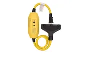 15 AMP 12-Guage, In-line Plug, Auto Reset GFCI, 3 Outlets, 2ft Extension Cord