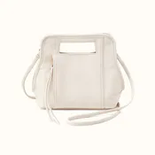 Ace Crossbody in Pebbled Leather - Coastal Cloud