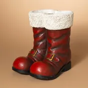16"H Magnesium Red Santa Boots